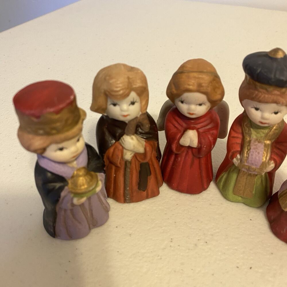 Vintage Children's Boy Girl Christmas Pageant Nativity Set Five Piece Set - Picture 4 of 6